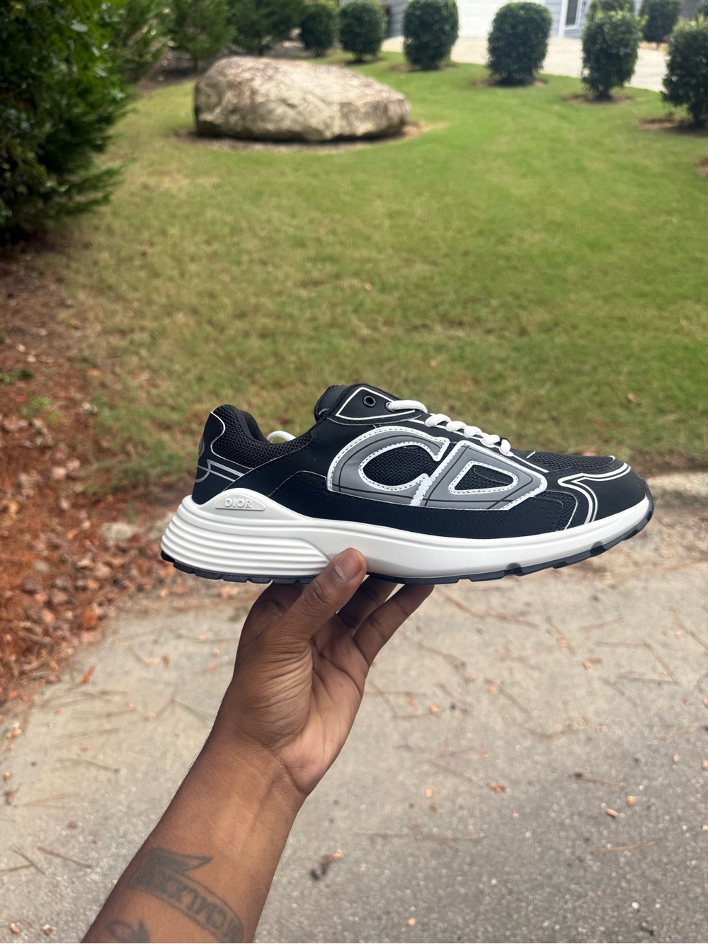 Black and White Men's Athletic Sneaker